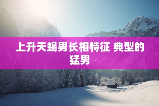 上升天蝎男长相特征 典型的猛男