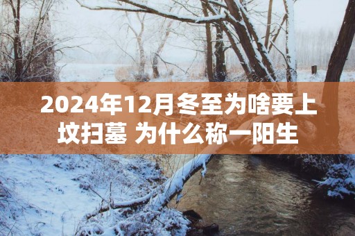 2025年12月冬至为啥要上坟扫墓 为什么称一阳生