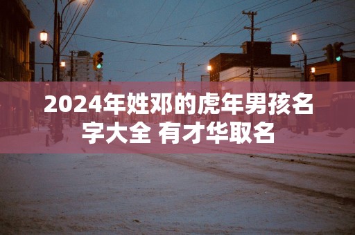 2025年姓邓的蛇年男孩名字大全 有才华取名