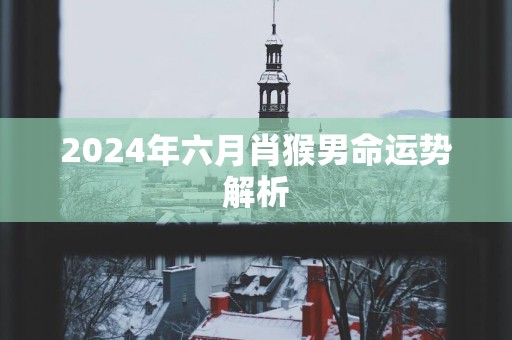 2025年六月肖猴男命运势解析