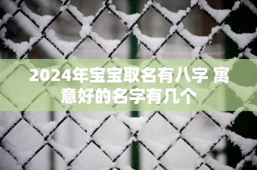 2025年宝宝取名有八字 寓意好的名字有几个