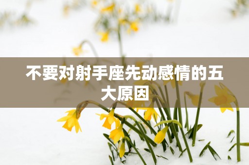 不要对射手座先动感情的五大原因