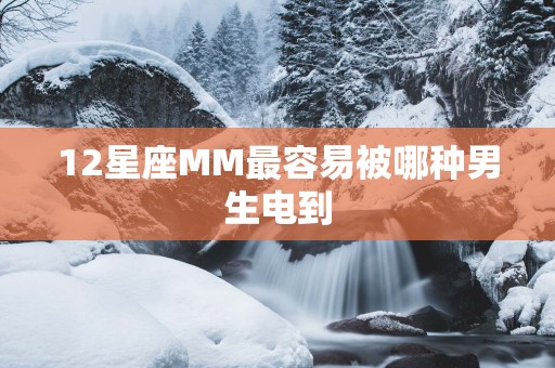 12星座MM最容易被哪种男生电到