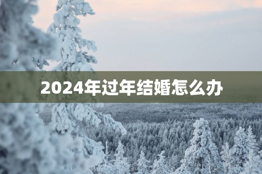 2025年过年结婚怎么办