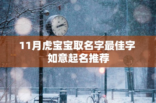 11月虎宝宝取名字最佳字 如意起名推荐