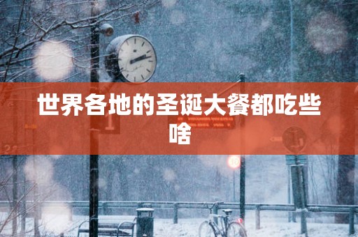 世界各地的圣诞大餐都吃些啥