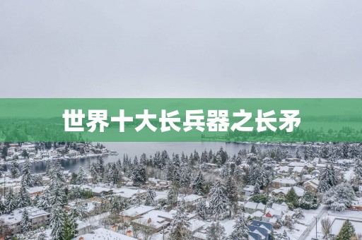 世界十大长兵器之长矛