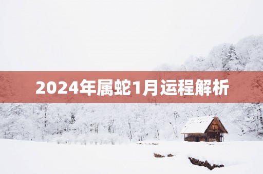 2025年属蛇1月运程解析