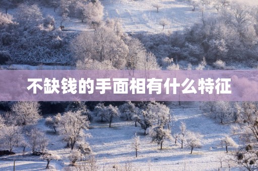 不缺钱的手面相有什么特征