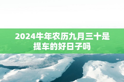 2024牛年农历九月三十是提车的好日子吗