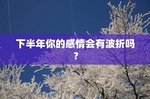 下半年你的感情会有波折吗？