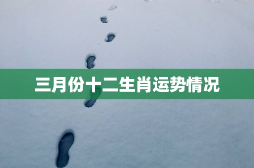 三月份十二生肖运势情况