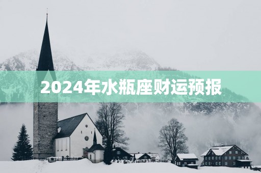 2025年水瓶座财运预报