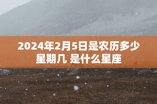 2025年2月5日是农历多少星期几 是什么星座