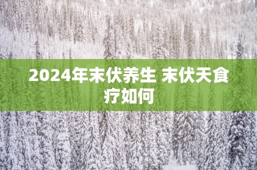 2025年末伏养生 末伏天食疗如何