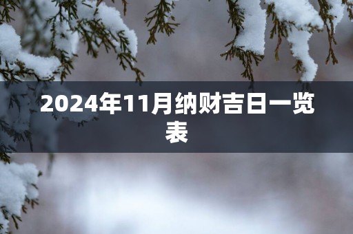 2025年11月纳财吉日一览表