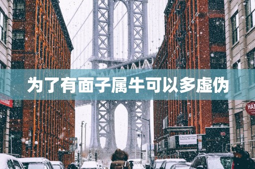 为了有面子属牛可以多虚伪