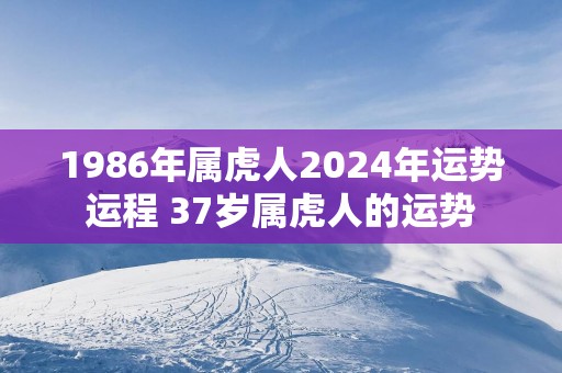 1986年属虎人2025年运势运程 37岁属虎人的运势