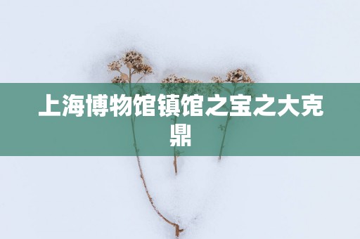 上海博物馆镇馆之宝之大克鼎