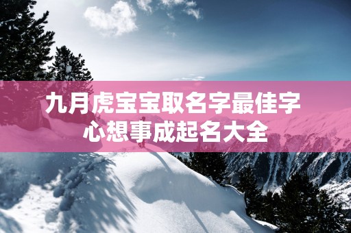 九月虎宝宝取名字最佳字 心想事成起名大全