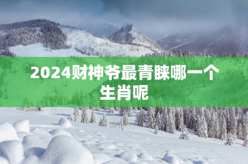 2024财神爷最青睐哪一个生肖呢