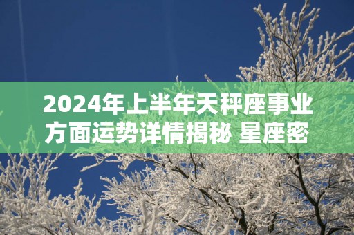 2025年上半年天秤座事业方面运势详情揭秘 星座密解