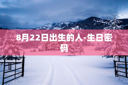 8月22日出生的人-生日密码