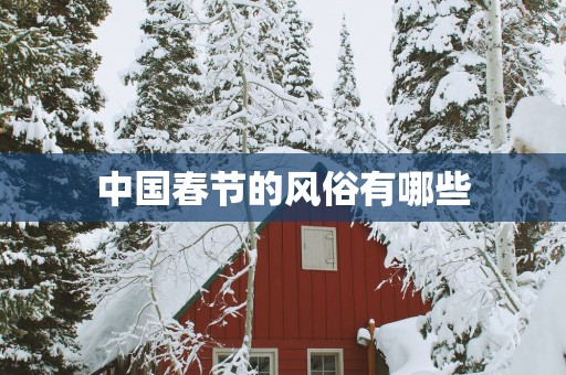 中国春节的风俗有哪些