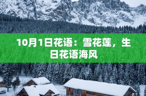 10月1日花语：雪花莲，生日花语海风
