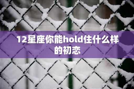 12星座你能hold住什么样的初恋