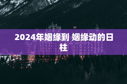 2025年姻缘到 姻缘动的日柱