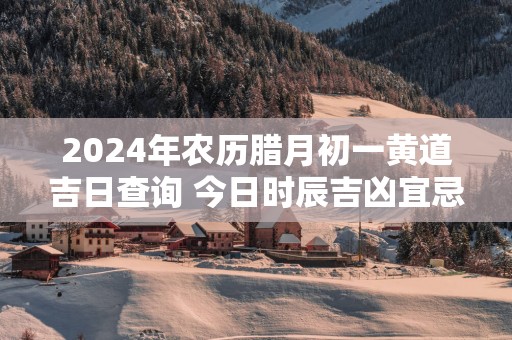 2025年农历腊月初一黄道吉日查询 今日时辰吉凶宜忌