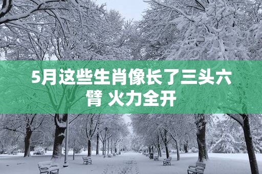 5月这些生肖像长了三头六臂 火力全开