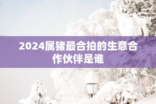 2025属猪最合拍的生意合作伙伴是谁