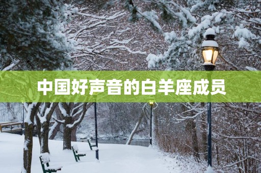中国好声音的白羊座成员