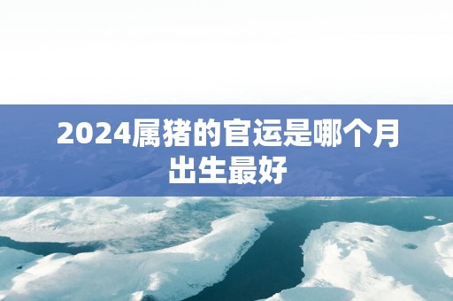 2025属猪的官运是哪个月出生最好