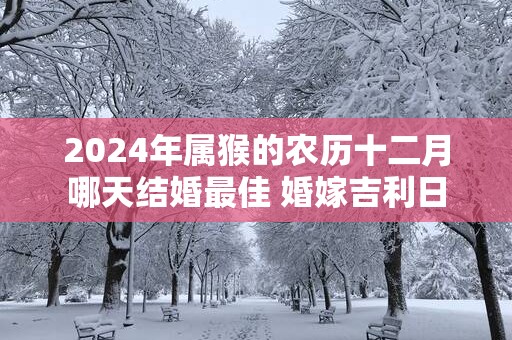 2025年属猴的农历十二月哪天结婚最佳 婚嫁吉利日