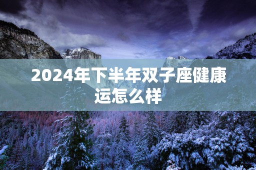 2025年下半年双子座健康运怎么样