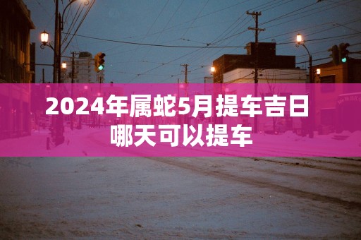 2025年属蛇5月提车吉日 哪天可以提车