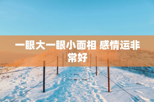 一眼大一眼小面相 感情运非常好 一眼大一眼小面相 感情运非常好