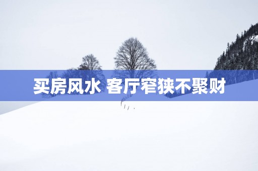 买房风水 客厅窄狭不聚财
