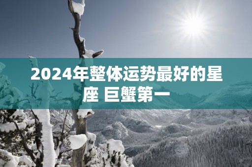 2025年整体运势最好的星座 巨蟹第一