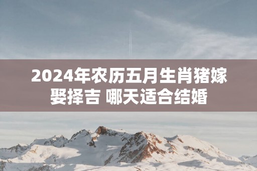 2025年农历五月生肖猪嫁娶择吉 哪天适合结婚
