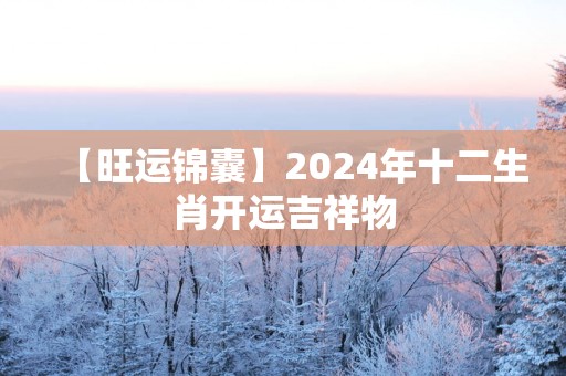 【旺运锦囊】2025年十二生肖开运吉祥物
