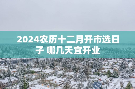 2025农历十二月开市选日子 哪几天宜开业