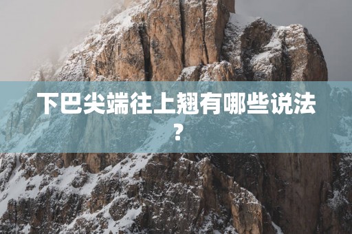 下巴尖端往上翘有哪些说法？