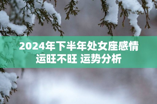 2025年下半年处女座感情运旺不旺 运势分析