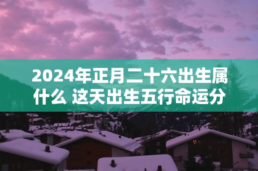 2025年正月二十六出生属什么 这天出生五行命运分析