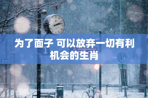 为了面子 可以放弃一切有利机会的生肖
