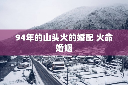 94年的山头火的婚配 火命婚姻